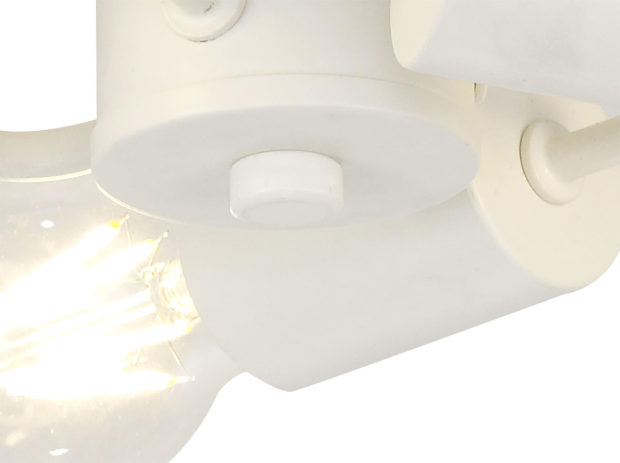 Baymont 40cm Flush 3 Light Ivory Pearl; Frosted Diffuser DK0610  Deco Baymont WH IV